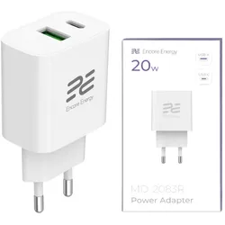 Neues Netzladegerät Encore Energy PD 3.0 Quick Charge 4.0 USB-A USB-C Schnellladegerät 20W
