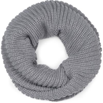 Strickschal STYLEBREAKER "Unifarbener Feinstrick Loop", Damen, grau, Obermaterial: 100% Polyacryl PAN., Modisch, Modetücher