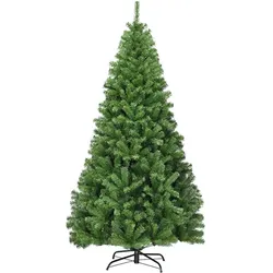 COSTWAY Künstlicher Weihnachtsbaum mit Klappsystem, PVC-Nadeln, Künstlicher Weihnachtsbaum mit Metallständer