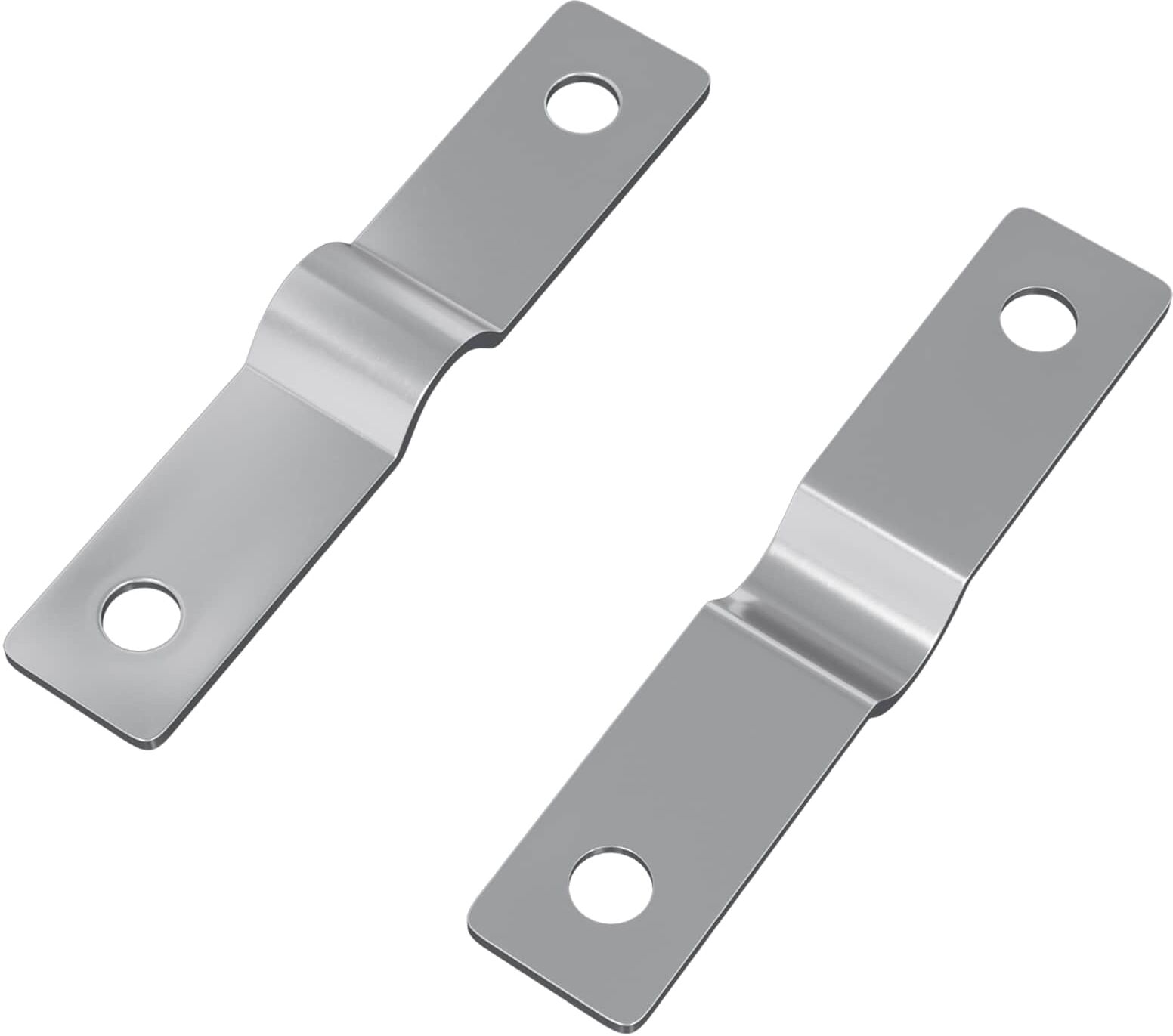 vidaXL Plaque de frappe 2 pièces Argenté 50 x 10 x 1,2 mm Fer