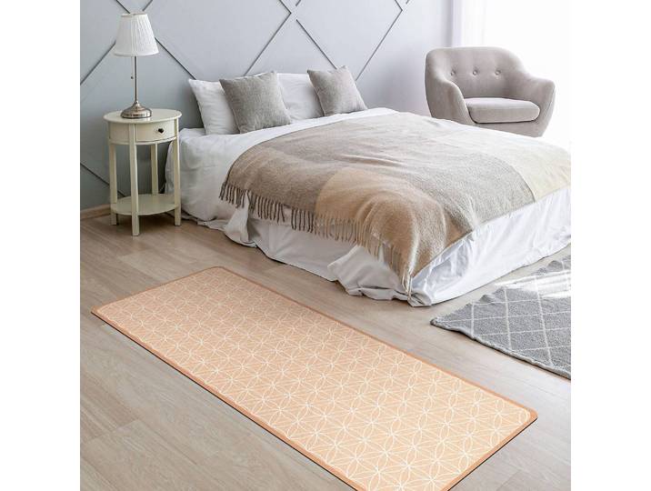 Tapis de yoga Impression fleur 183 x 61cm Orange