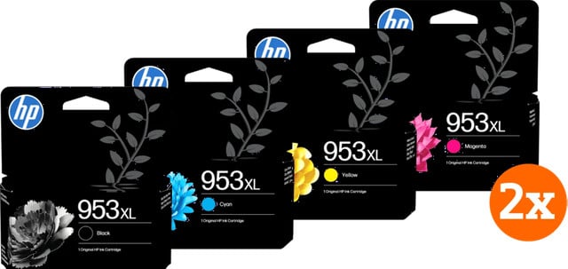 HP 953XL Inktcartridges 4-Kleuren Pack van 2 stuks