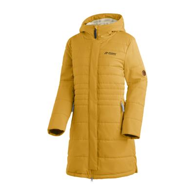 Winterjacke MAIER SPORTS "LAERKE 2.0", Damen, Gr. 36, gelb (sonnengelb), 100% Polyester, regular fit, Jacken Winterjacke, Damen Mantel, atmungsaktiver Wintermantel mit Kapuze, wasserdicht