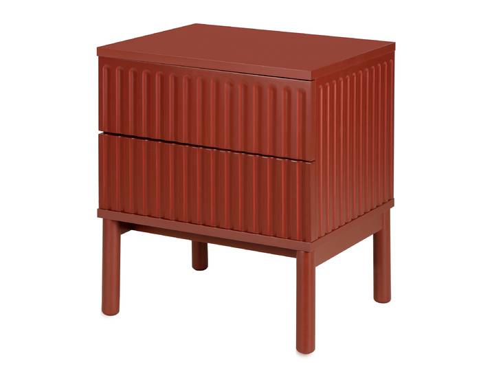 Table de nuit 48 x 55 x 40cm Rouge/Rouge