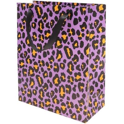 Geschenktüte, Acid Leo, flieder/orange, L, MIX