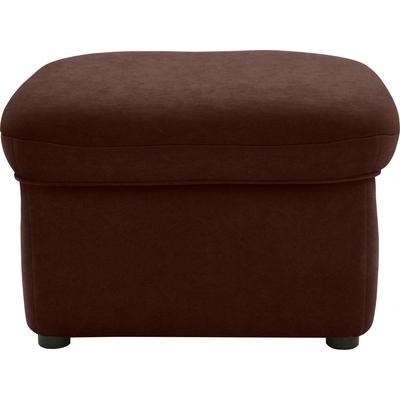 Hocker DOMO COLLECTION "Faenza", braun (dunkelbraun), B:60cm H:41cm T:60cm, 100% Polyester, Hocker, Polsterhocker, DOMO collection Hocker, in großer Farbvielfalt