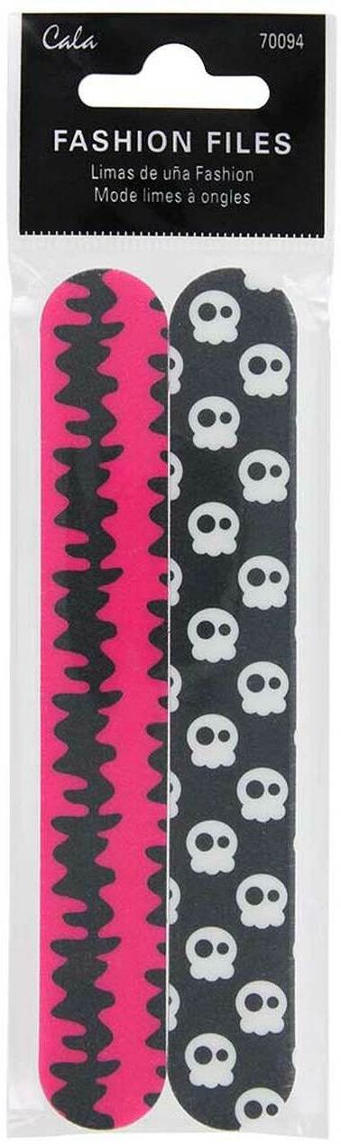 Cala Nail File Fashion Skull Pink 2 pieces