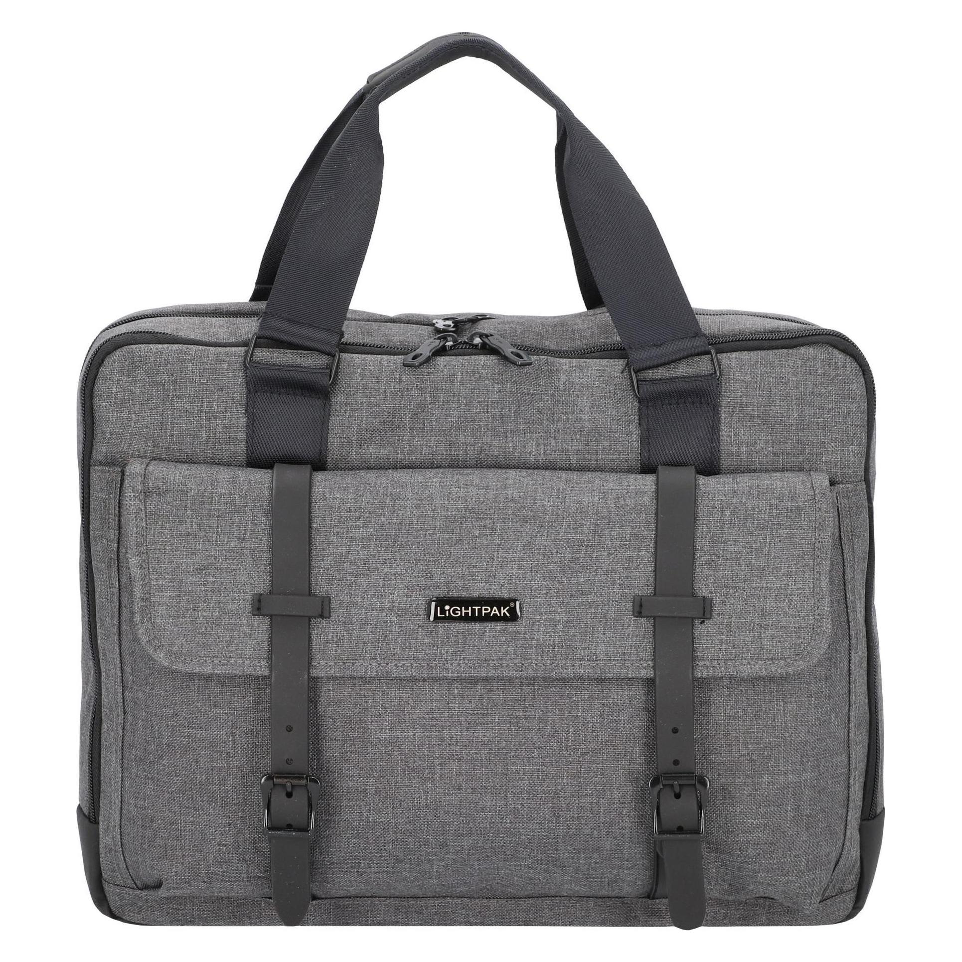 Lightpak Notebook-Tasche "TWYX", Polyester, grau abnehmbarer Schultertrageriemen, Tragegriff, Organizerfach (15.60", Universal) (46163)