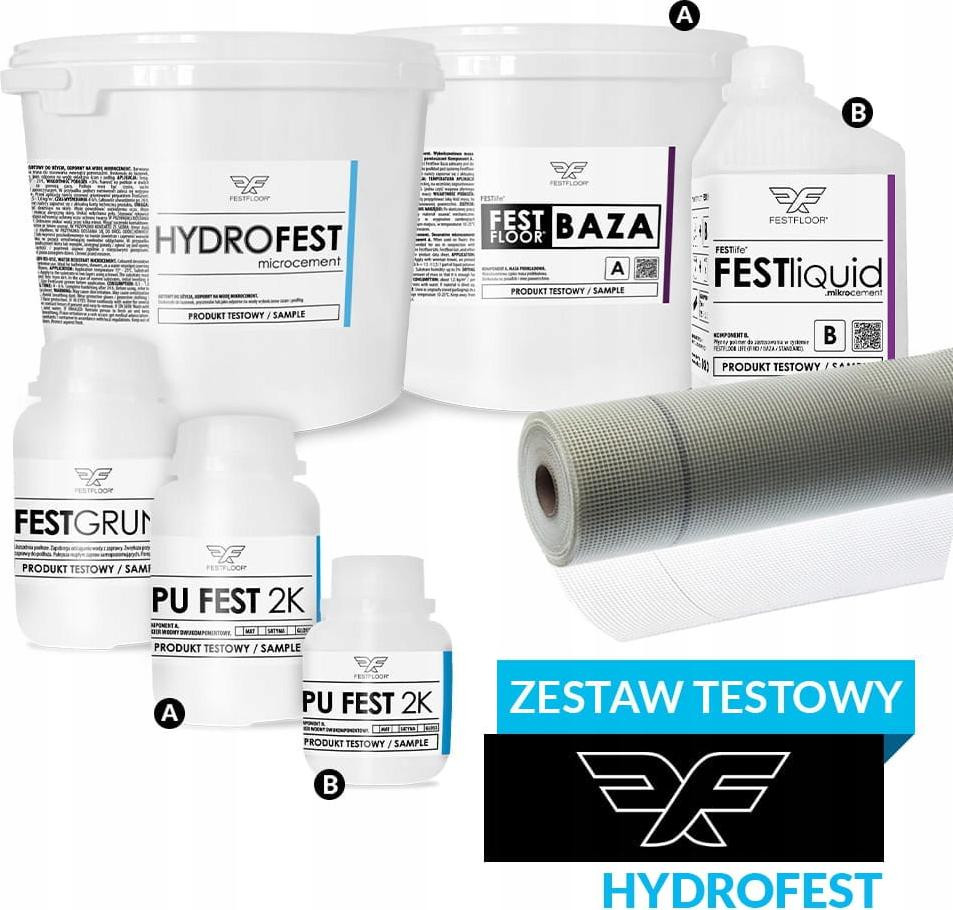 Festfloor HYDROFEST Microcement TEST-kit