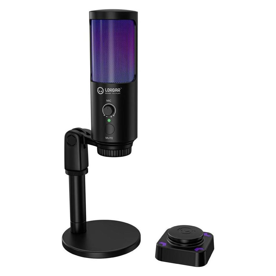 Lorgar Kopfhörer mit Mikrofon SMP40 RGB Schwarz (LRG-SMP40-BK)