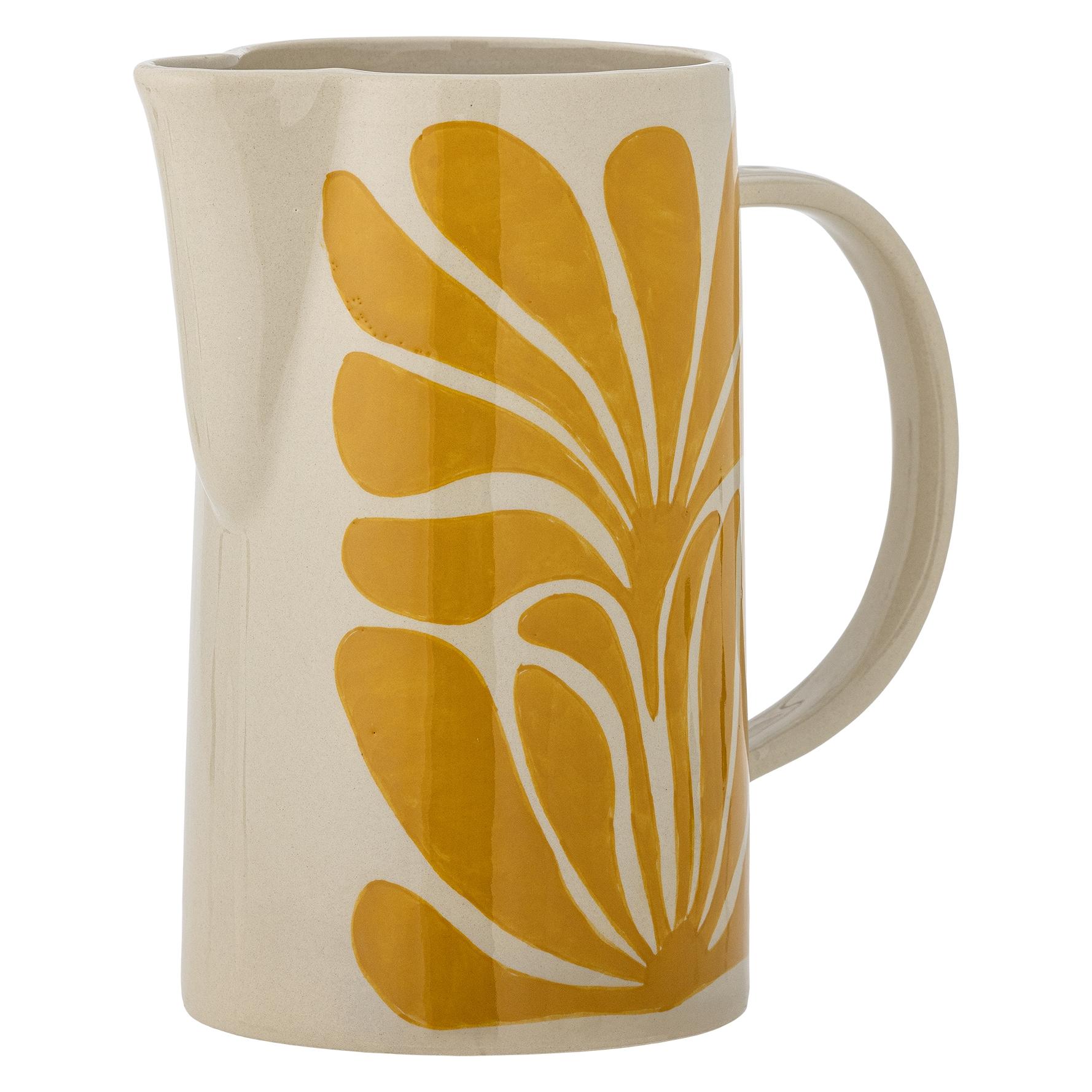 Bloomingville Krug Fauni 2.16 l, Gelb/Weiss (2.17 l) (82072605)