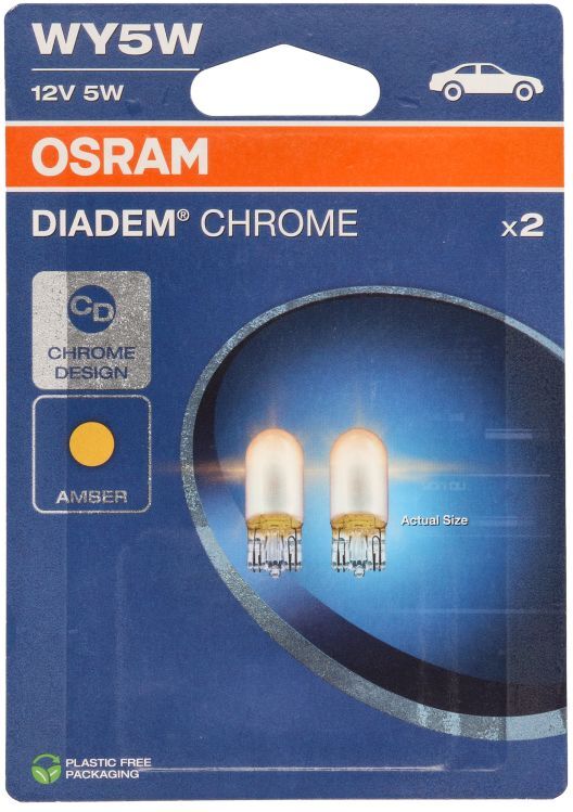 Ams-Osram Ampoule à incandescence OSRAM Diadem Chrome NextGen WY5W 12V, 5W, 2 Pièce