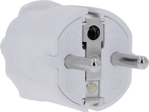 AS Schwabe 62221 Schutzkontaktstecker PVC 230V Weiß IP20