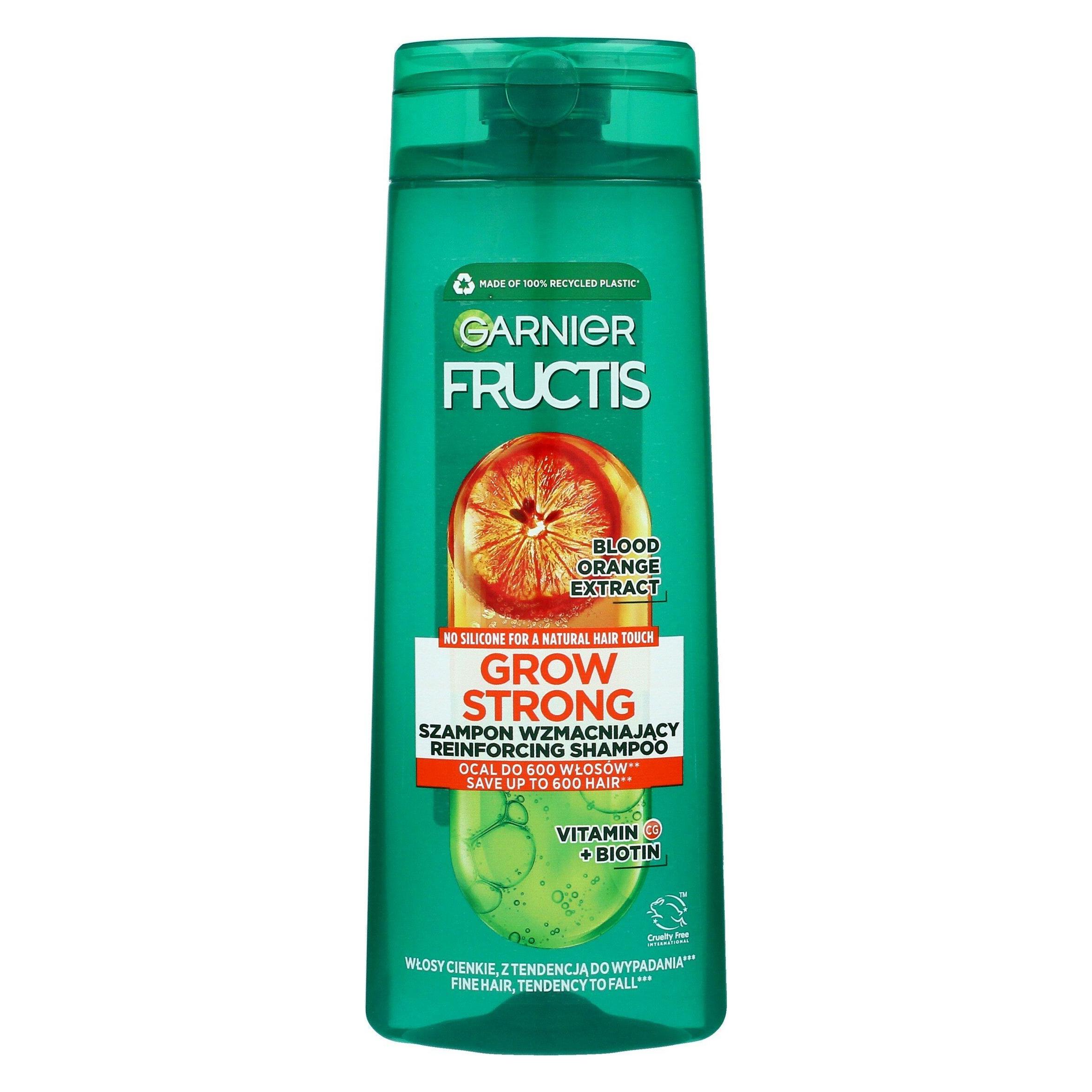 Garnier Fructis Grow Strong Reinforcing Shampoo Strengthening Shampoo Orange 400Ml (Flüssiges Shampoo, 400 ml) (3600542479295)