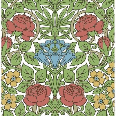 NextWall Vintage Rose Peel and Stick Wallpaper