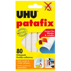 UHU patafix doppelseitige Klebepads 1,0 x 1,0 cm - 80 Stück