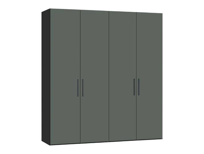 Drehtürenschrank Atlantis, Byyu, grüngrau, Holzwerkstoff