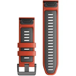 Garmin Acc,epixPRO (g2),26mm QuickFit FlmRed (26 mm, Silikon), Uhrenarmband, Rot