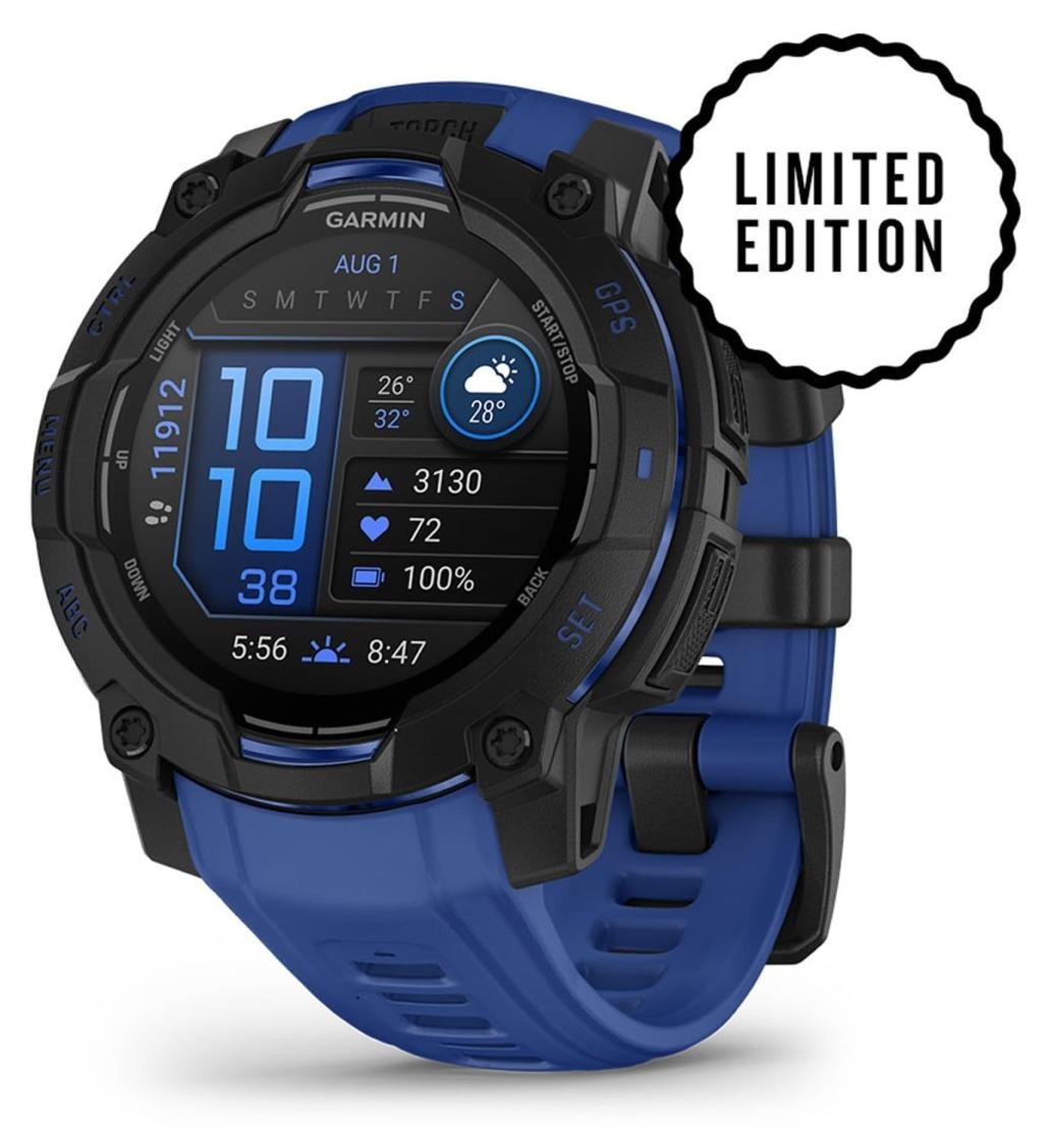 Garmin Instinct 3 45mm Black Bolt Blue