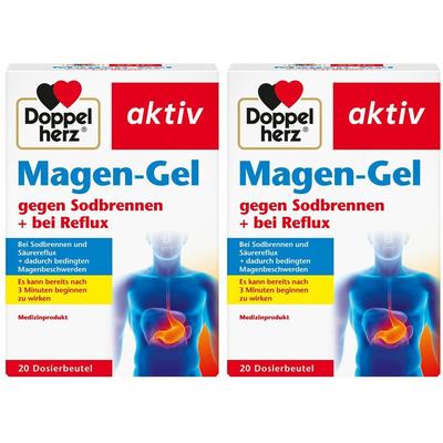 Doppelherz Magen-Gel gegen Sodbrennen+bei Reflux Doppelpack 2x20x10 ml Gel
