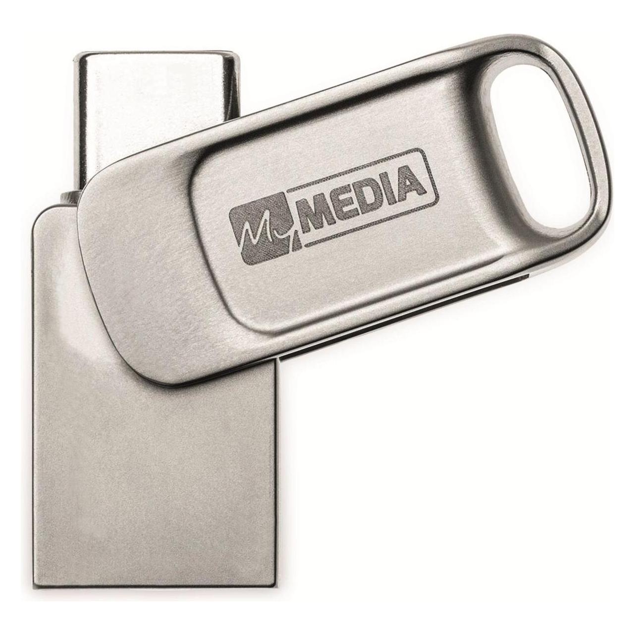 MyMedia USB 3.2 OTG Stick 16GB, Typ A-C, My Dual, silber (16 GB, USB-A, USB-C) (69268)