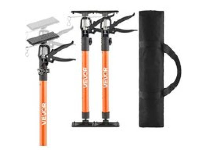 VEVOR Einhandstütze, 2 Stk., Deckenstütze 53–155cm, Teleskopstütze aus Stahl, Montagestütze bis zu 70kg Kapazität zum Installieren von Schränken, Anheben von Trockenbauwänden, Frachtstangen