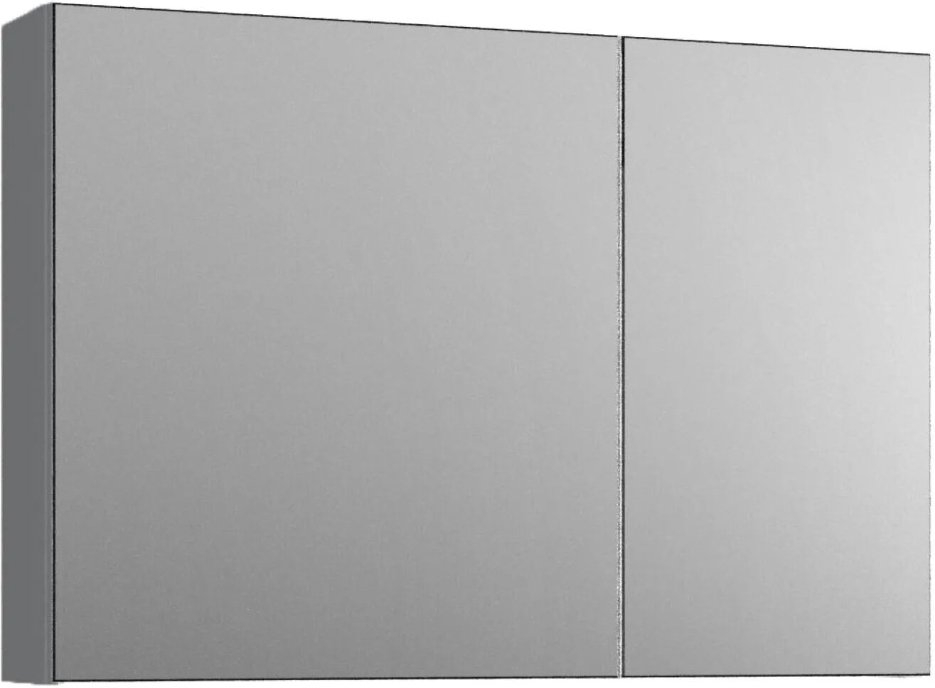 BADEDU GERS Spiegelschrank 80 cm breit, Grau