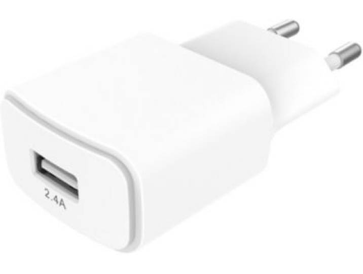 Essentielb - Chargeur 12w Usb-A Blanc Compatible Iphone 17 16 15 Pro Max Et Samsung Galaxy