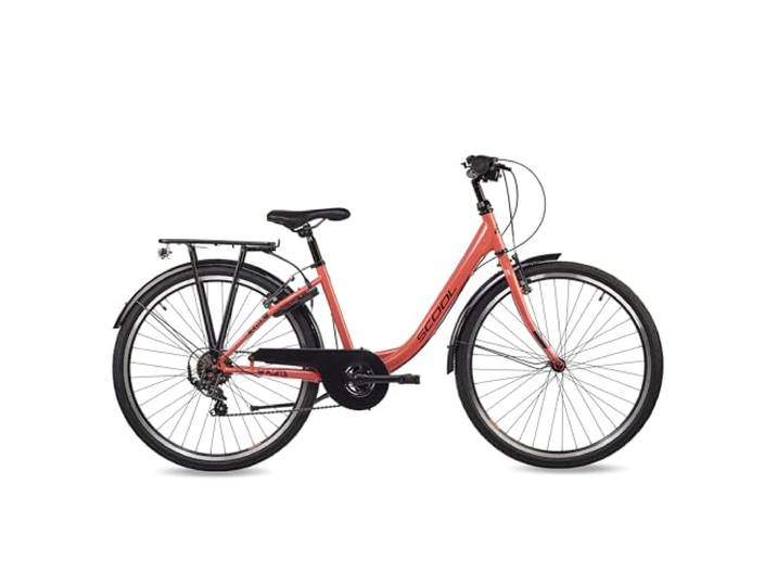 S’COOL Chix Jugendfahrrad 26 Zoll, 6-Gang Shimano Kettenschaltung, Leichter Rahmen, für Schule & Freizeit, Jugendliche 10–14 J., Farbe: Coral/Dark Red
