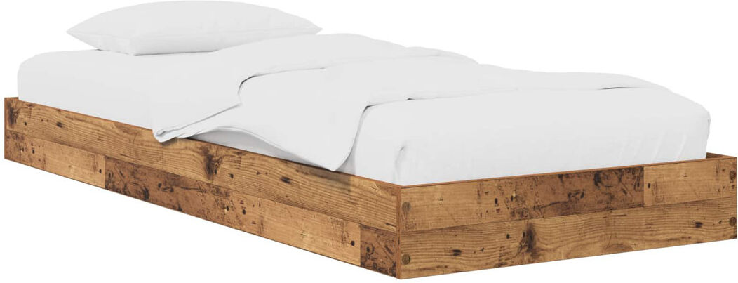 17 Stories Bed Frame Old Wood 17cm H X 83cm W X 203cm L