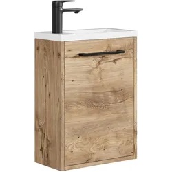 GÄSTE-WC-MÖBELSET Florence 2 Teile Kastanien Eiche - 40 x 22 x 50 cm
