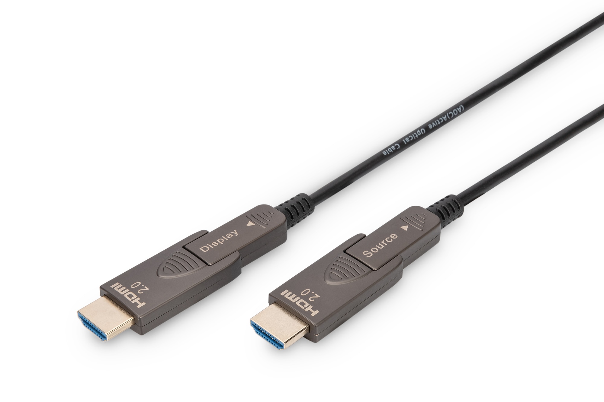 DIGITUS 4K HDMI AOC Verbindungskabel HDMI auf HDMI Abnehmbare Stecker 4K 15m AK-330127-150-S