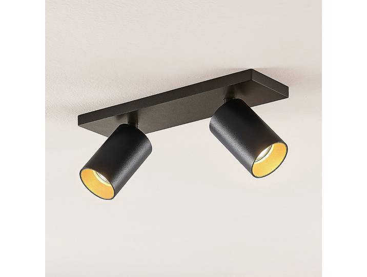 Brinja 2 plafonnier Noir - Arcchio - Couloir - Moderne - Aluminium - Multi-ampoules