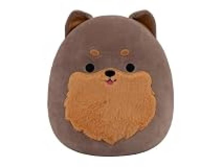 Squishmallows originaux 30 cm Jorn le Poméranien brun Peluche officielle Jazwares ultra-douce