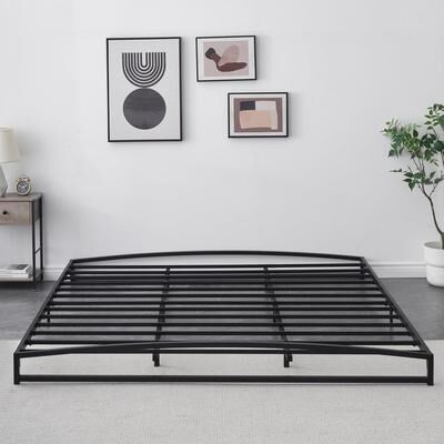 Garvee Modern Low Platform Metal Bed Frame, 6 Inch Heavy Duty Platform Bed with Steel Slats