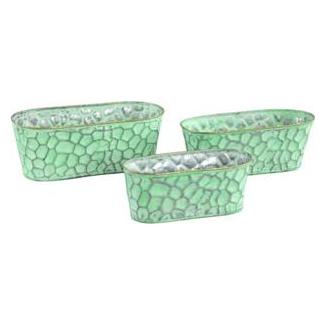 Ptmd Blumentopf Dianne Grün Set von 3 (33 x 16 x 12 cm) (35871281)