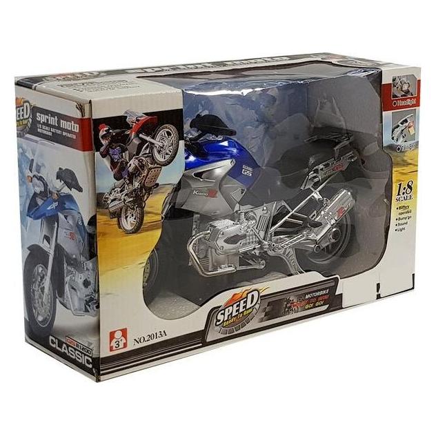 Lean Toys Battery-operated Motorcycle with Lights and Music Blue (52380241)