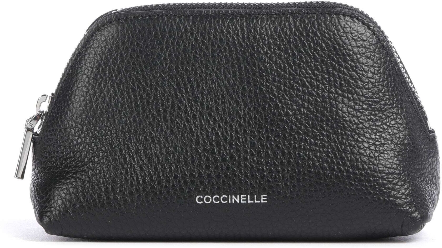 Coccinelle Helga Kosmetiktasche aus Leder, schwarz