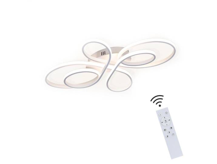 ZMH Led-Deckenleuchte Falterstil 66/41/9.5 cm, Weiß, Metall, LED integrated, 41x9.5x66 cm, Lampen & Leuchten, LED Beleuchtung, LED-Deckenleuchten