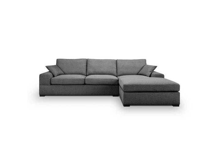 Ecksofa Veda Grau Flachgewebe