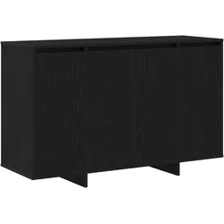 vidaXL Schwarzes Eichen-Sideboard Schwarze Eiche Holz 120 x 41 x 75 cm
