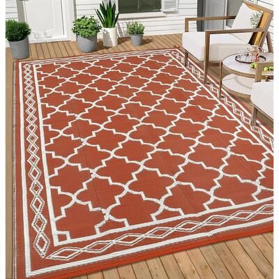 Garvee Waterproof Reversible Portable Outdoor Moroccan Rug