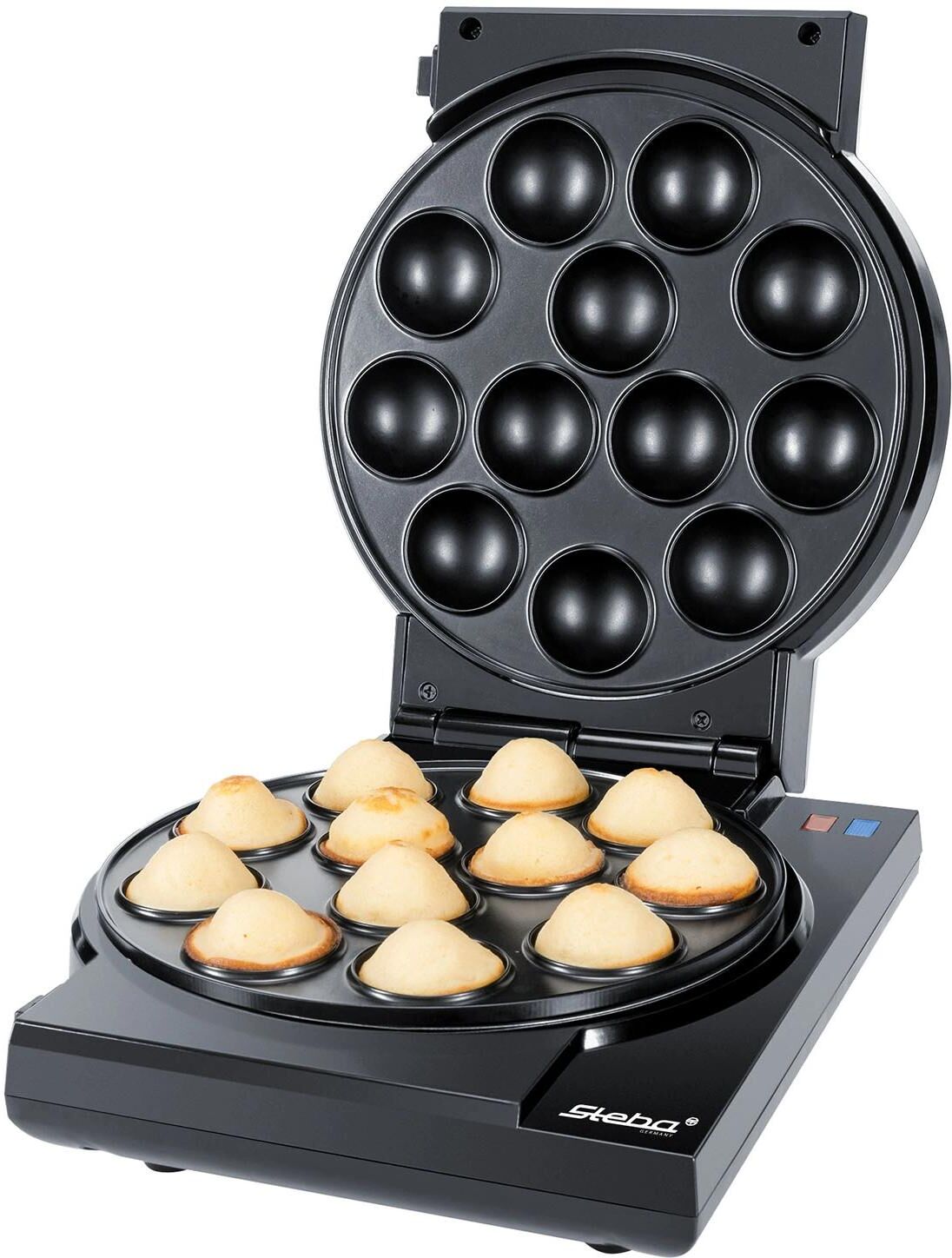 STEBA Waffeleisen "CM3 800W", schwarz, B:28,5cm H:10cm, Waffeleisen, Waffeleisen schwarz Einheitsgröße