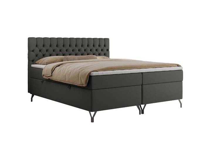 BOXBETT GRIMALDI 200/200 Dunkelgrau Kunstleder - H3