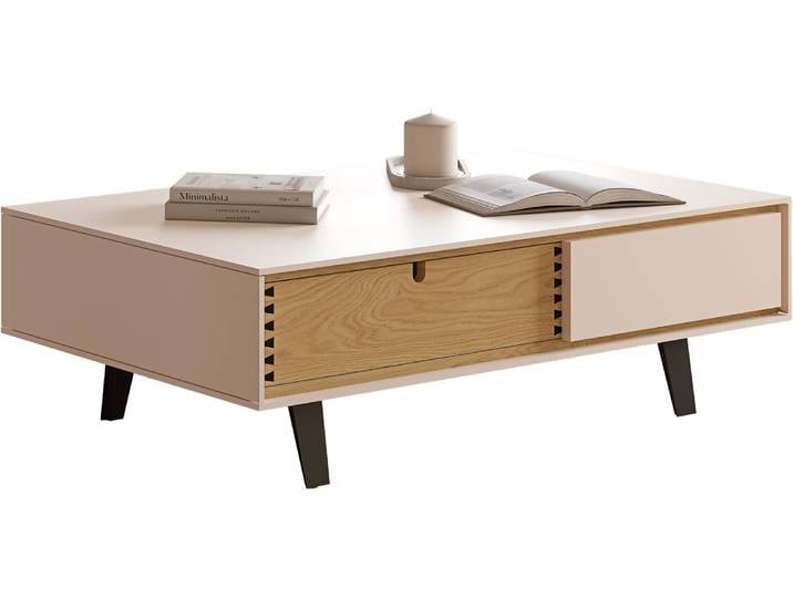 Alberto Martinelli Couchtisch EVORA, creme, Holzfurnier
