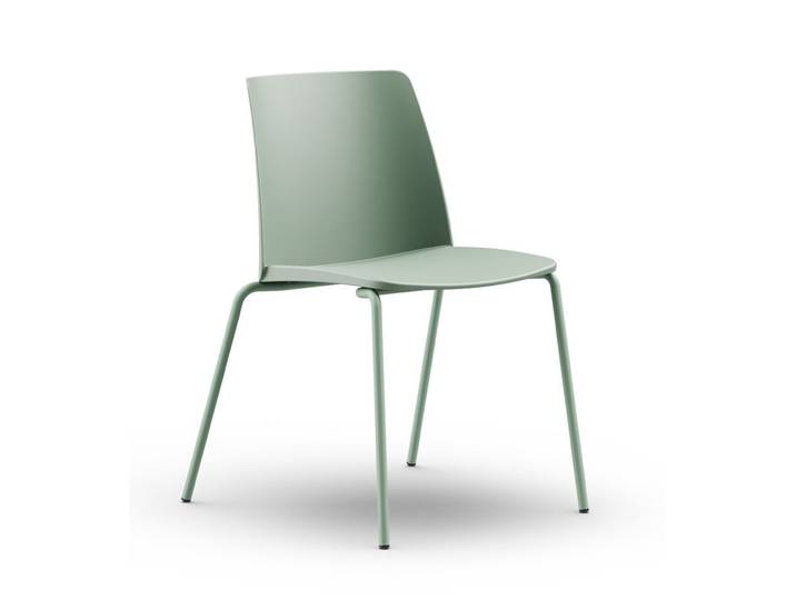 Chaise de réunion & visiteur Aria polypropylène piètement métal – Vert