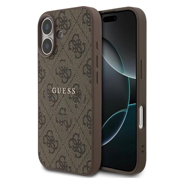 Guess - 4G Ring Classic Logo MagSafe (GUHMP17SG4GFRW) - iPhone 17 - Brown (Apple iPhone 17) (GUHMP17SG4GFRW)