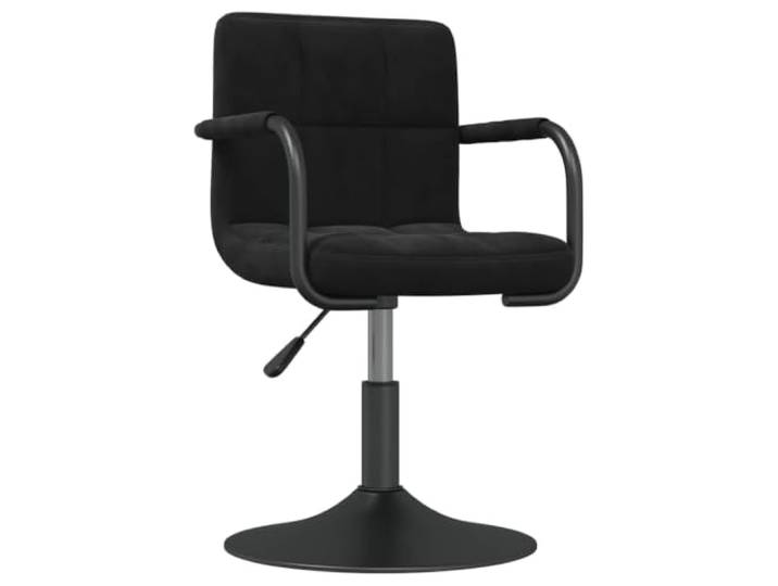 POUFGDR Barhocker drehbar aus schwarzem Samt mit verstellbarer Höhe Weicher Velourssitz, robuster Stahlrahmen, Gashebefunktion, 360 ° drehbar, für Bar und Esszimmer