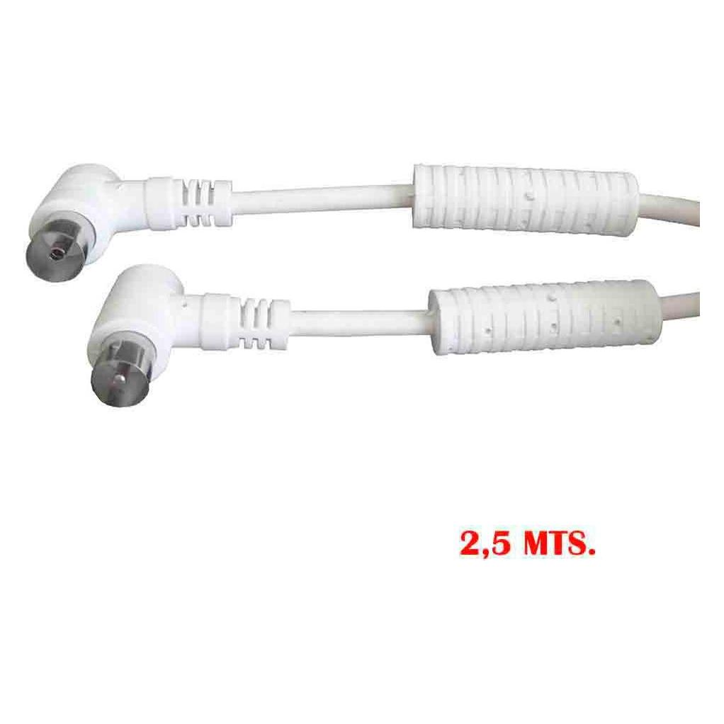EDM Tv-video extension cord with filter 9,5mm - 2,5m, white color (Kabel) (49437480)