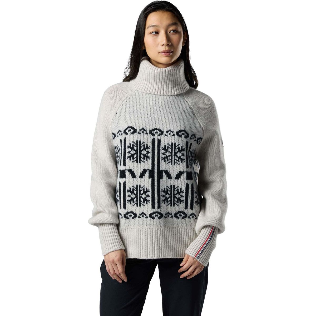 Rossignol W Snowcrystal Sweater silver cloud (A43) XS RLPWO03 A430XS